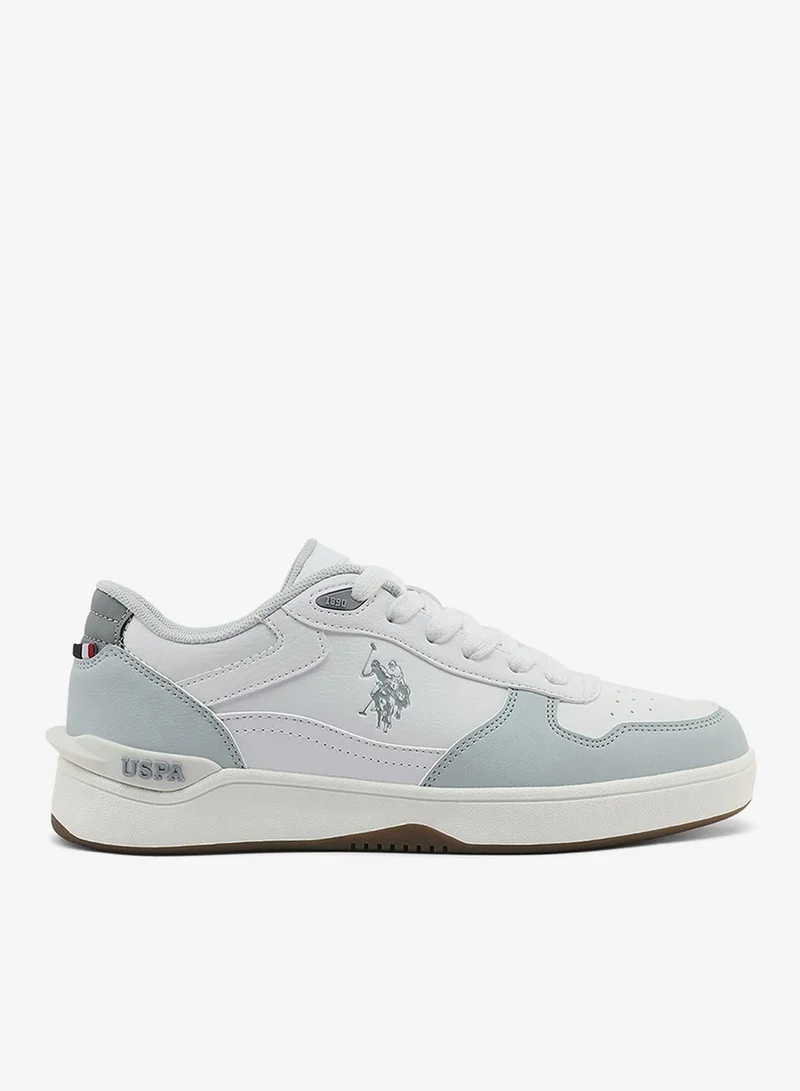 Women's White Sneakers - Soft Pastel Accents with Retro-Inspired Design and Cushioned Sole for Effortless Style and Comfort